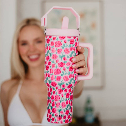 Roses Stainless Steel Tumbler