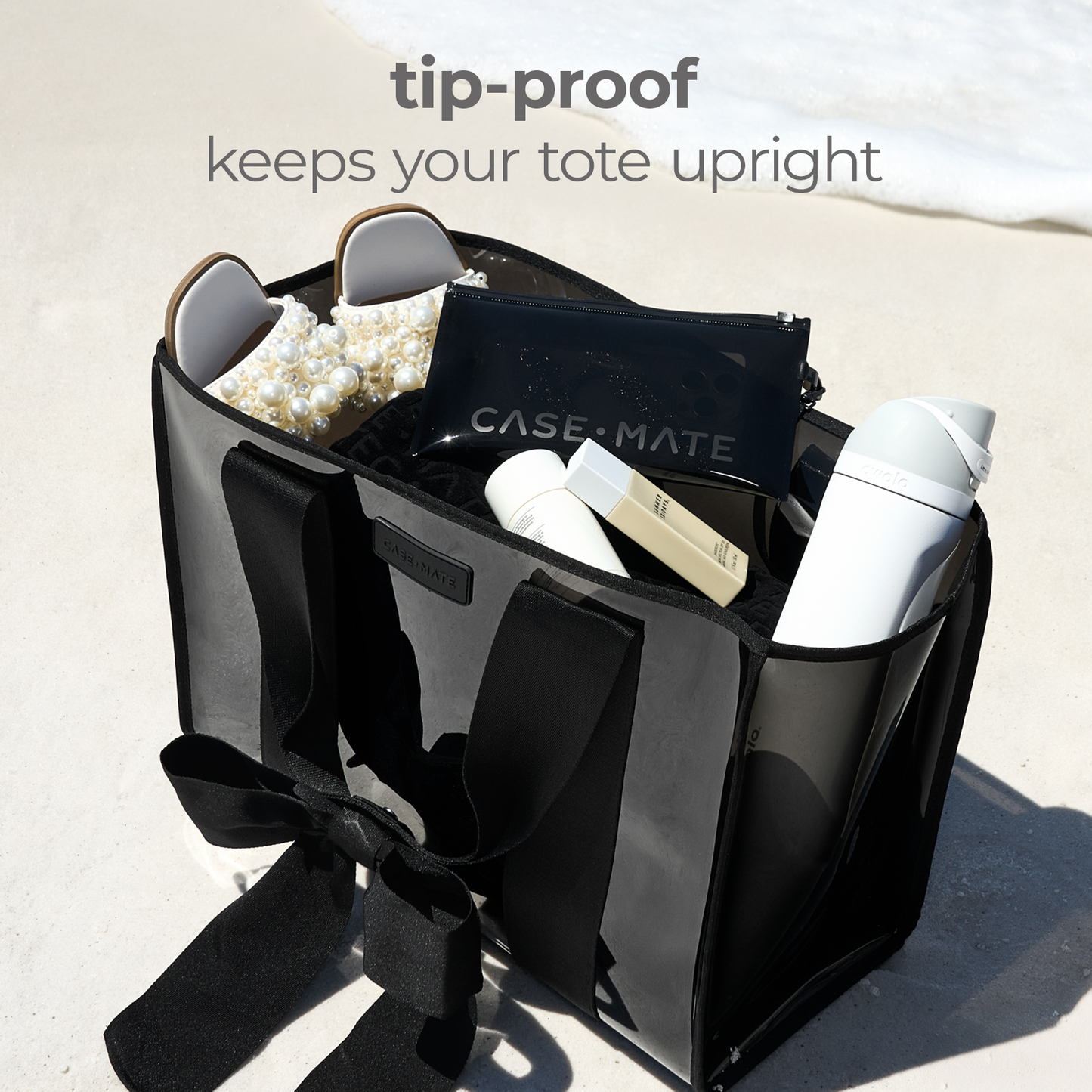 Case-Mate Midnight Black Bow Jelly Tote Bag