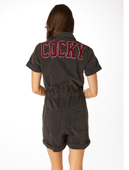 The Cocky Denim Romper