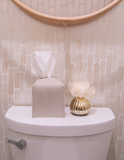 Sweet Grace Plaid Flower Diffuser | Metallic Vessel