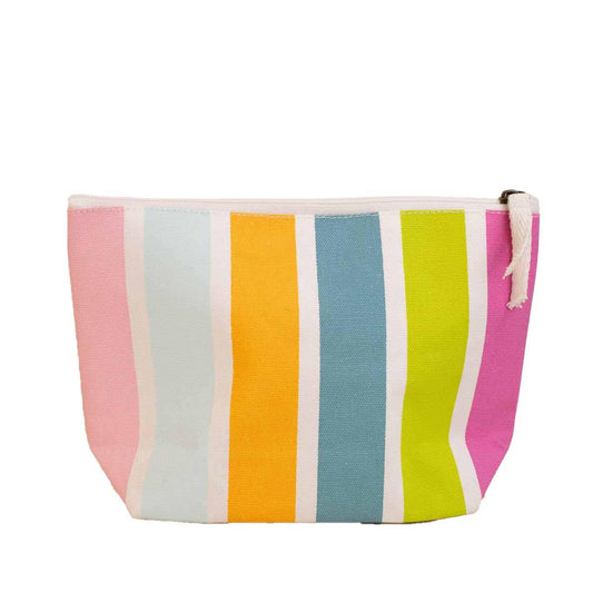 Tropical Sunrise Cosmetic Bag   White/Multi   10.25x6.75x3