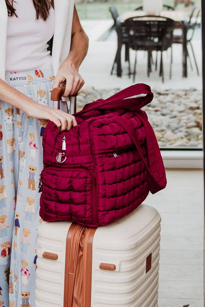 Wine Wholesale Quilted Duffle Bag