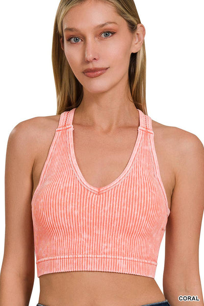 Stone Washed Racerback Tank Top