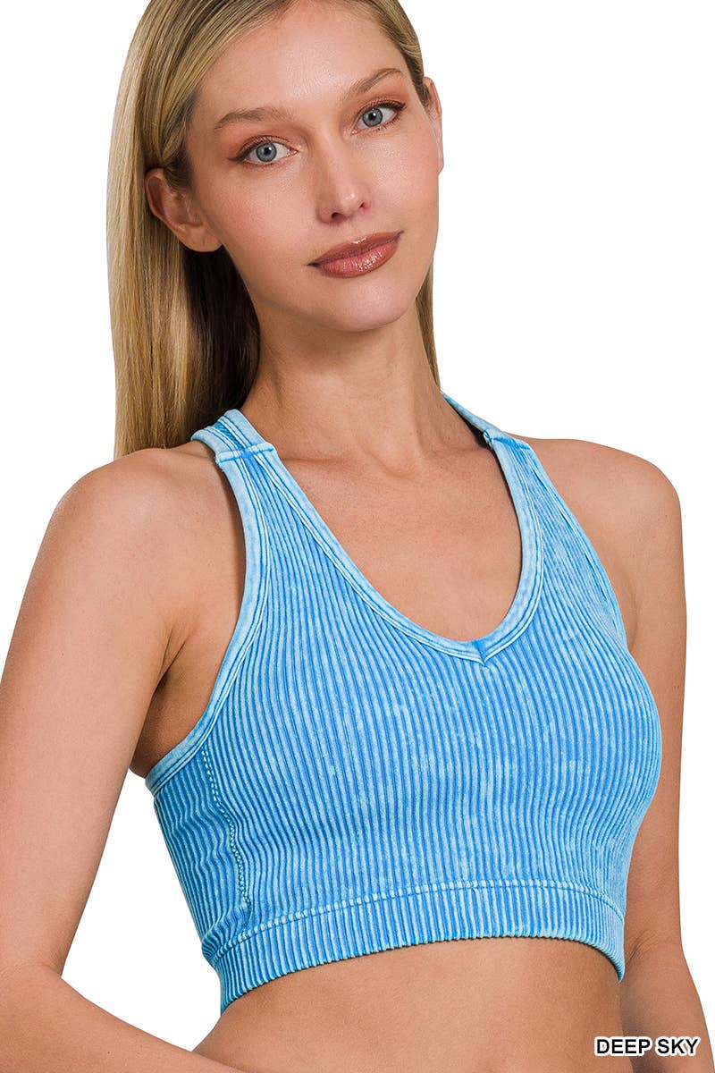 Stone Washed Racerback Tank Top