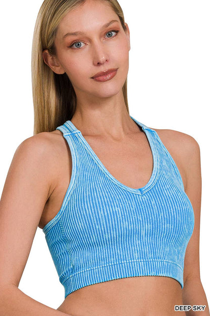 Stone Washed Racerback Tank Top