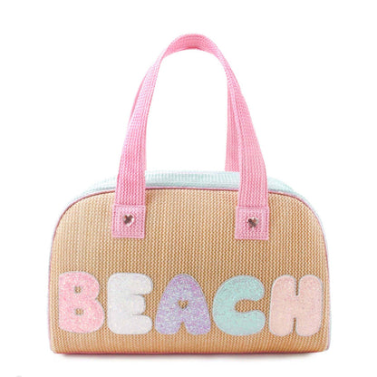 Straw 'Beach' Duffle Bag
