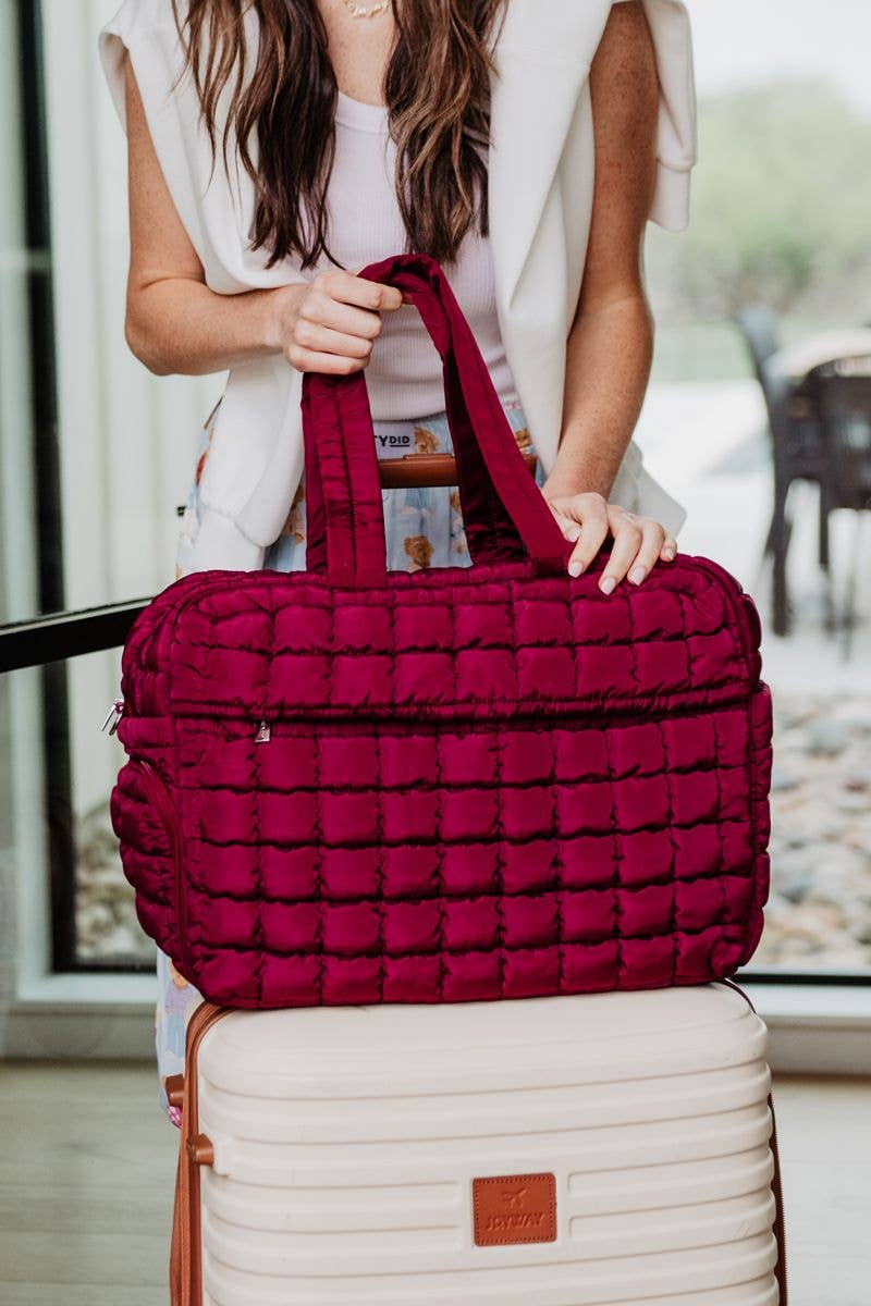 Wine Wholesale Quilted Duffle Bag