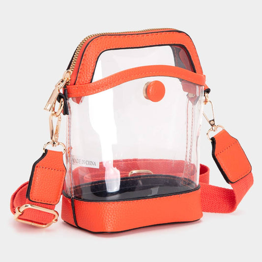 Leather Clear Crossbody Bag