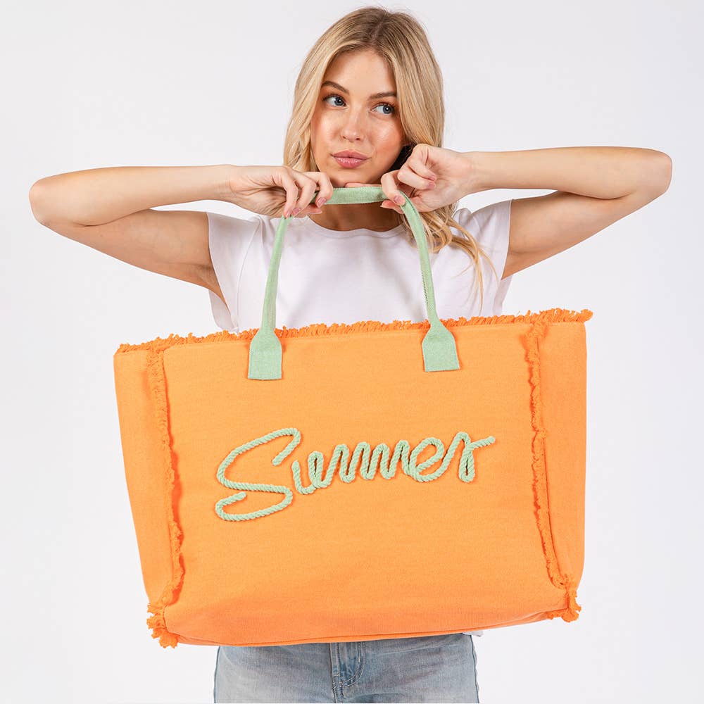 SUMMER Canvas Beach Bag
