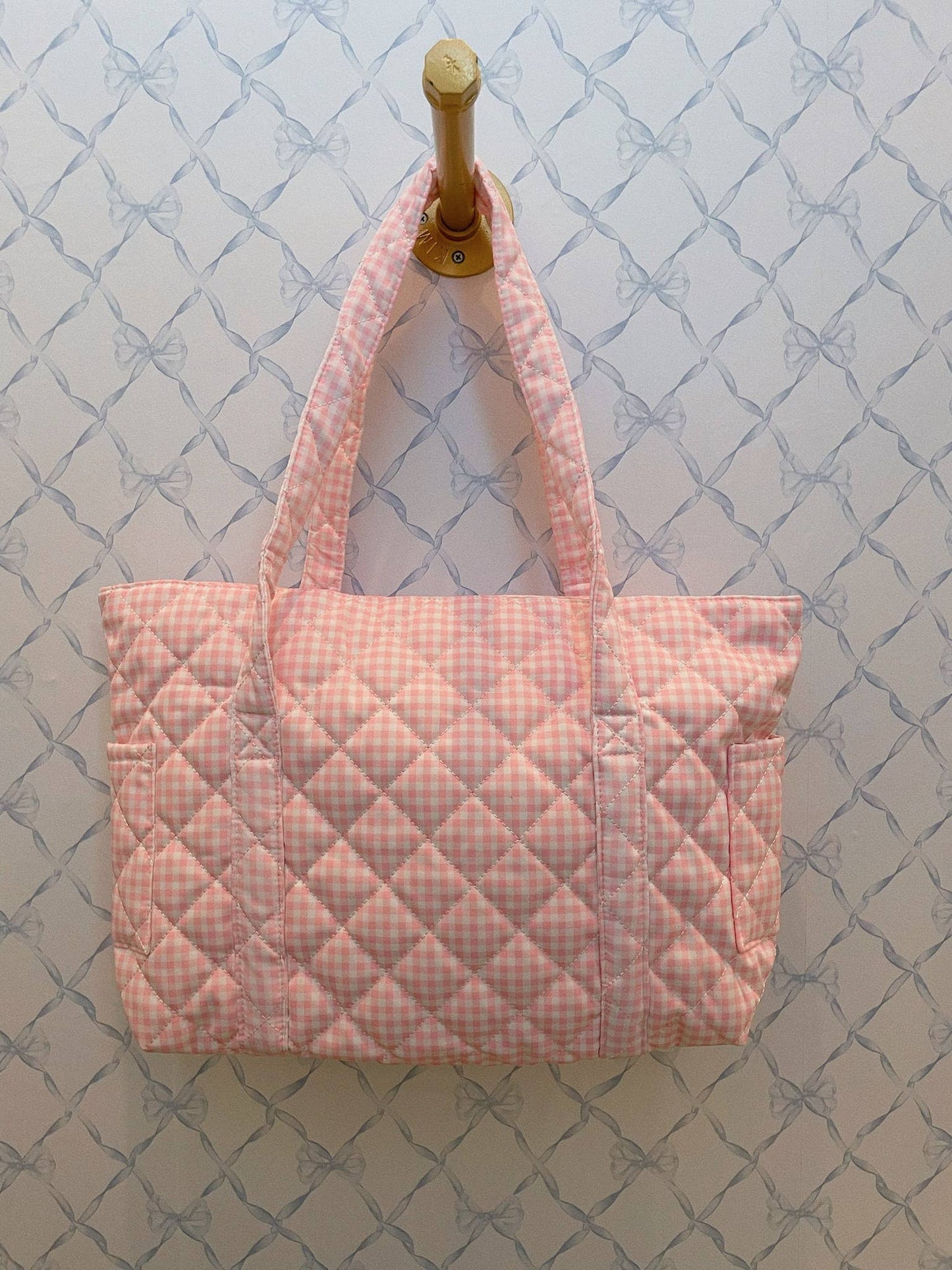 Pink pilates Tote, gym bag, large pink tote bag