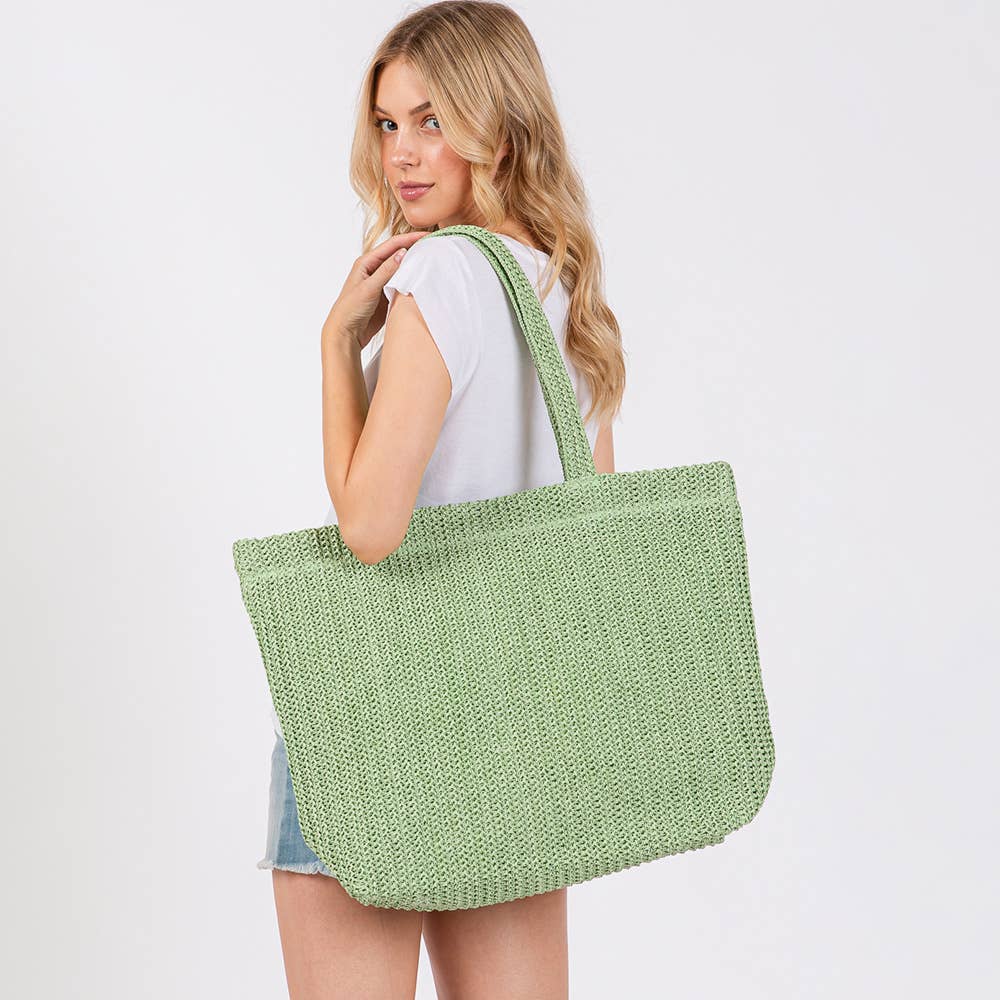 Crochet Straw Beach Bag