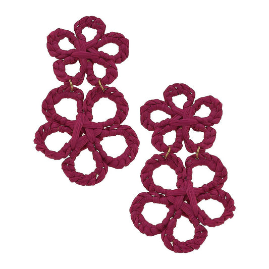 Tahiti Raffia Statement Earrings