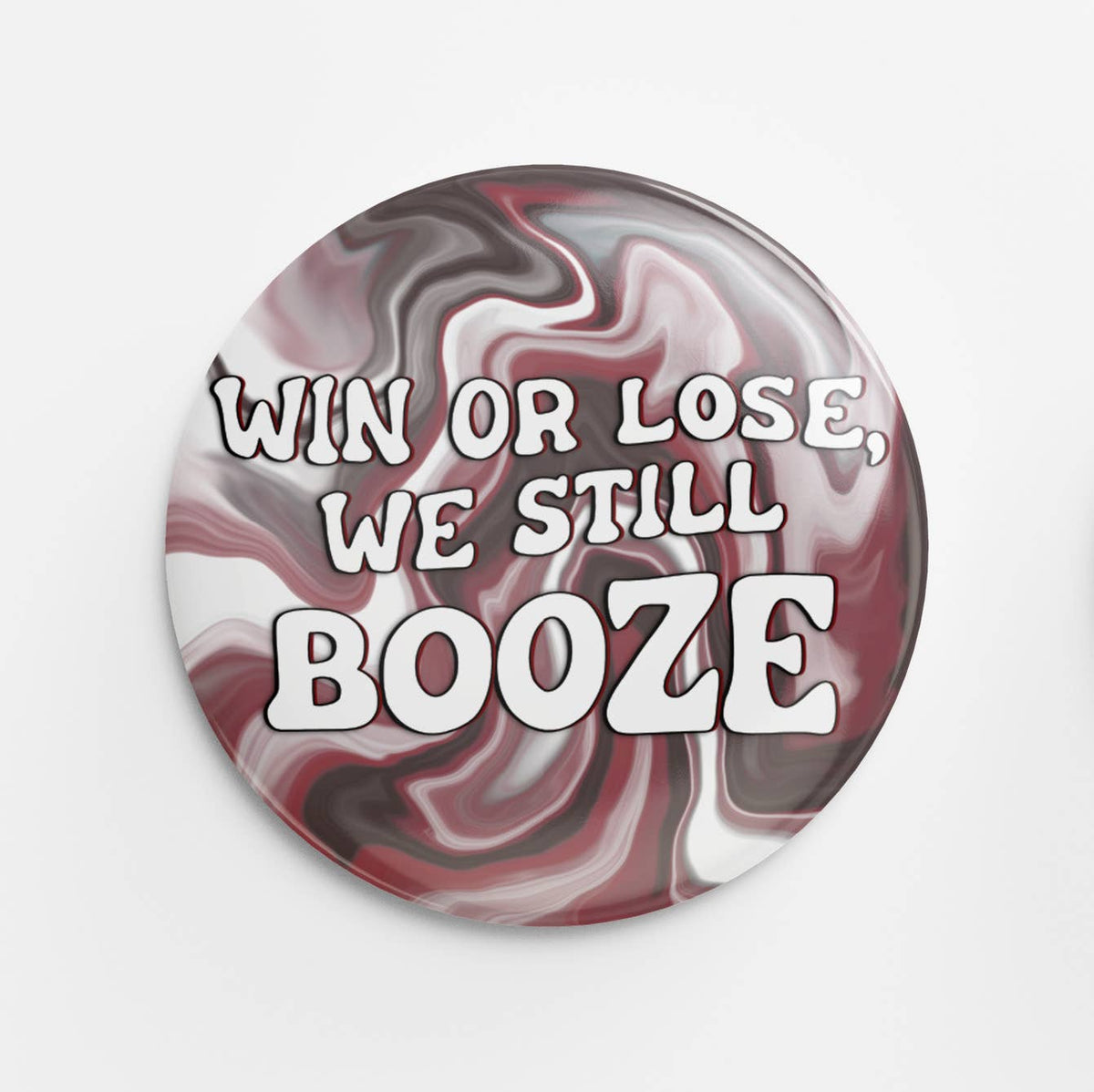 Booze Button (Garnet & Black)