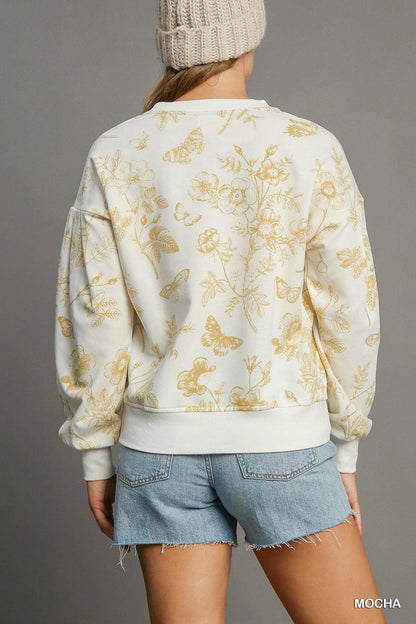 French Terry Round Neck Top