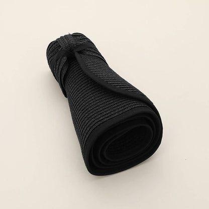 Wide Brim Straw Roll-Up Sun Visor Hat