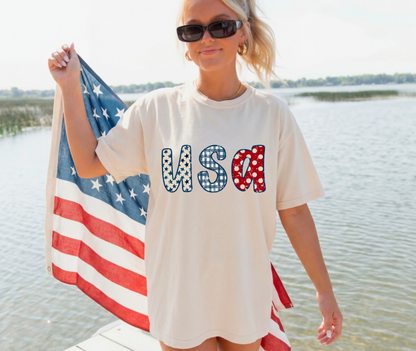 Distressed USA Graphic Tee America