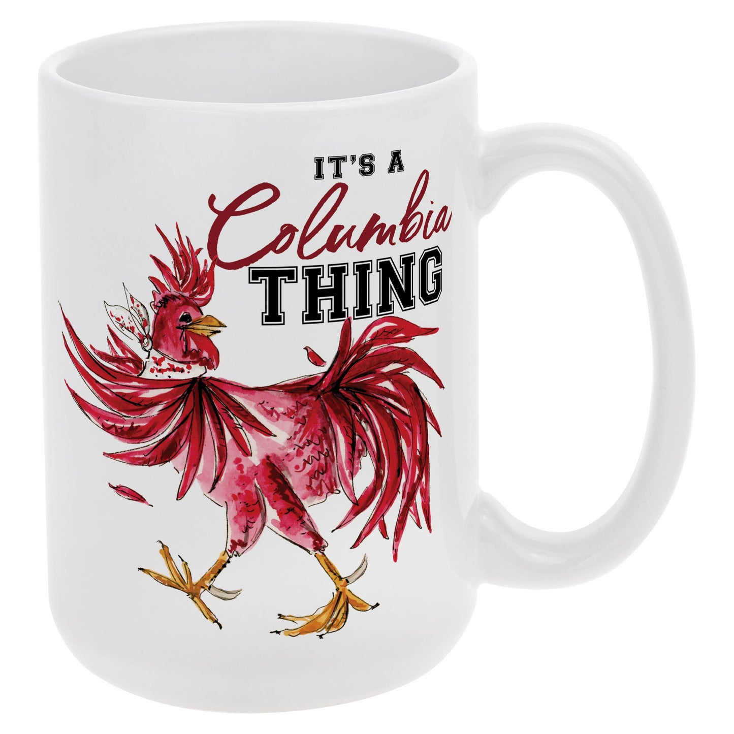White Rooster Collegiate Ceramic Mug 15 oz. Rosanne Beck