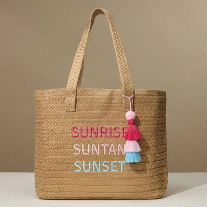 Raffia SUNRISE SUNTAN SUNSET Tote