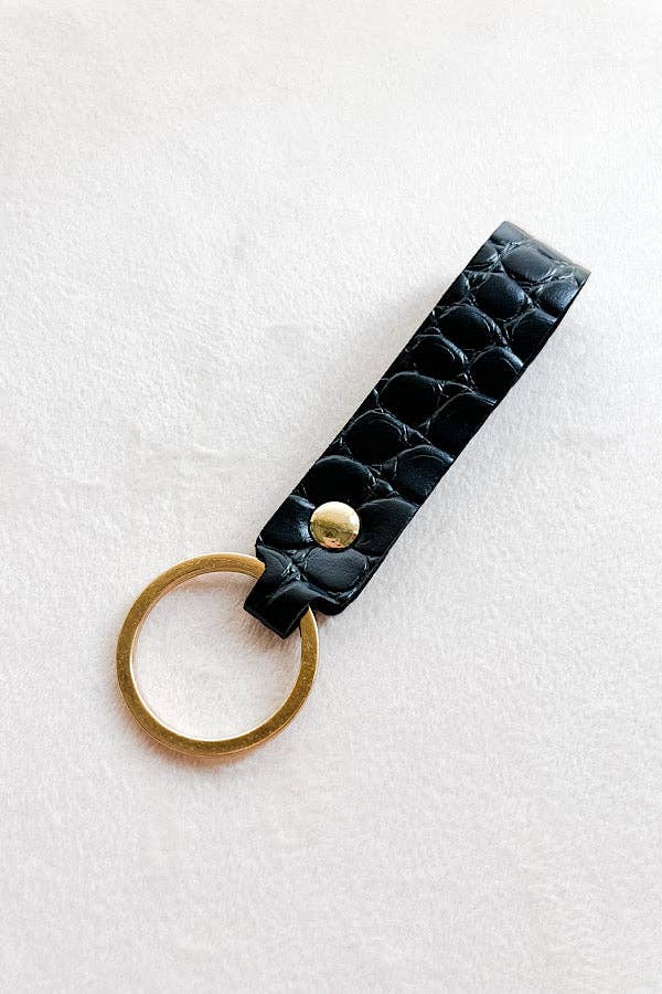 Faux Leather Keychain