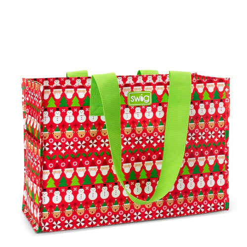 Swig Laminated Tote Large Christmas Crew