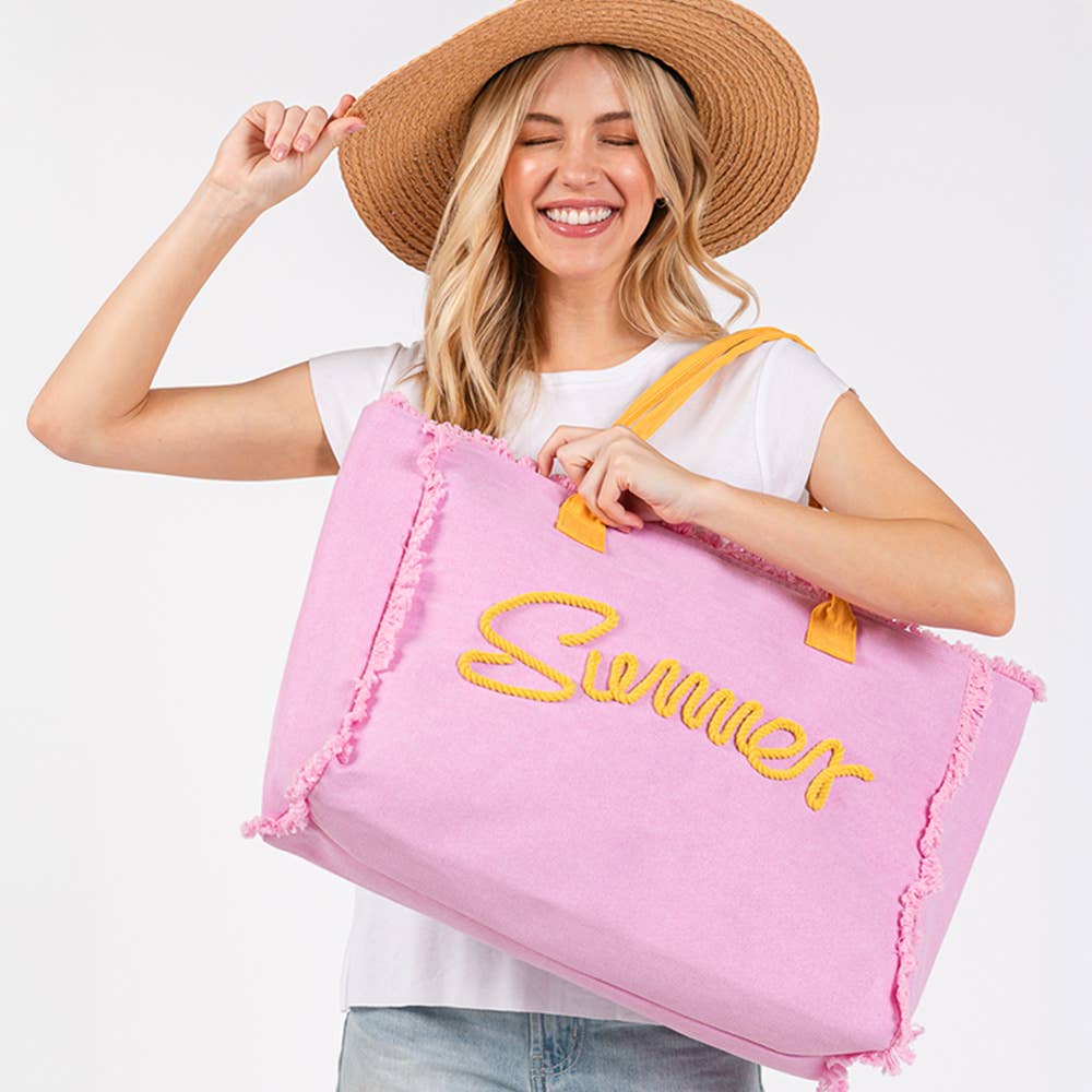 SUMMER Canvas Beach Bag