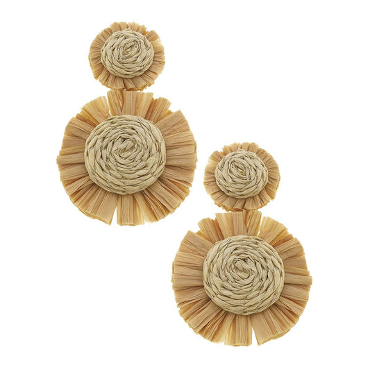 Maui Raffia Statement Earrings