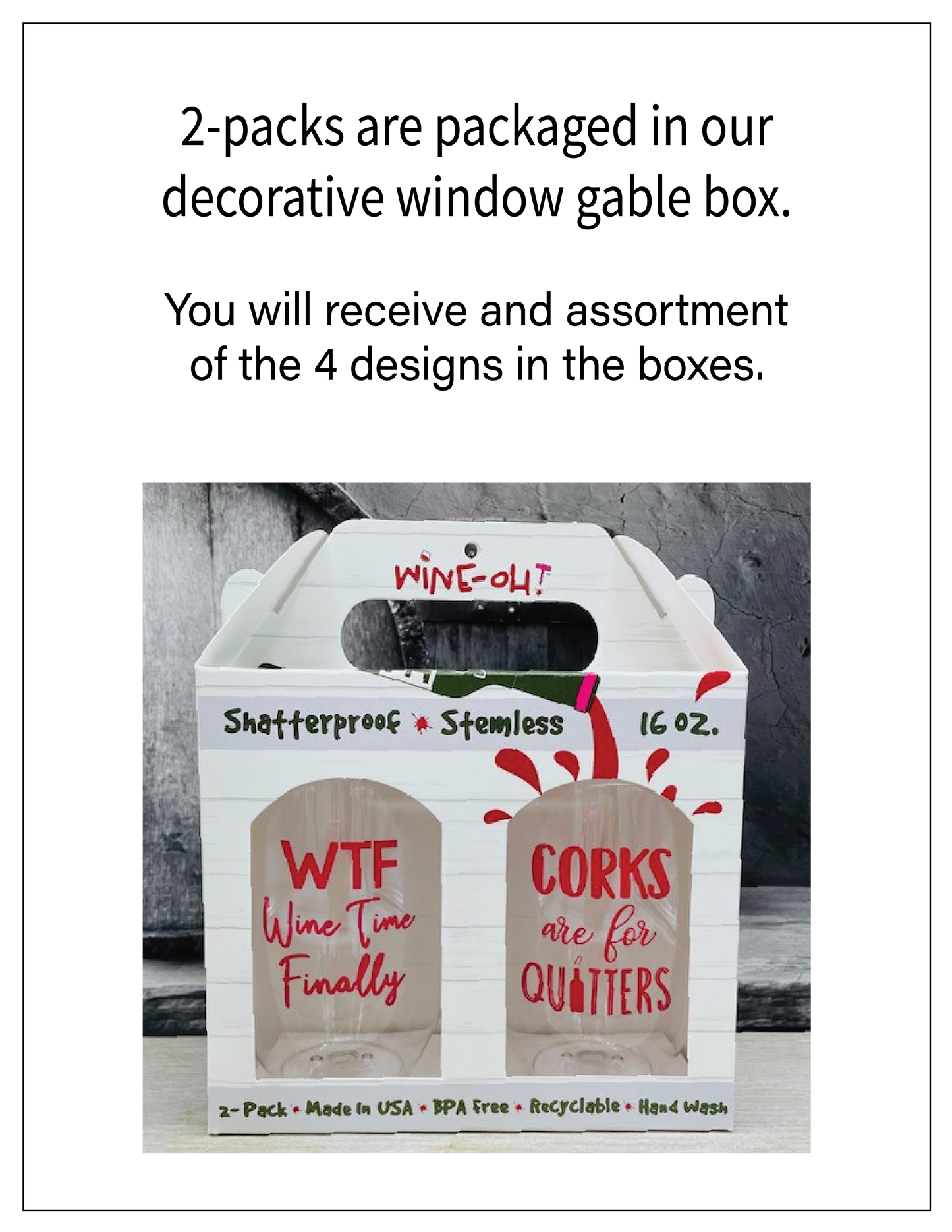SALTY LIL' BEACH Tritan Unbreakable Stemless Wine Tumblers