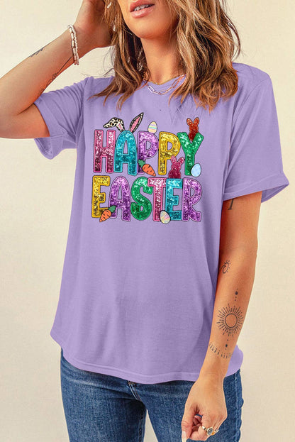 Happy Easter Bunny Crew Neck Tee
