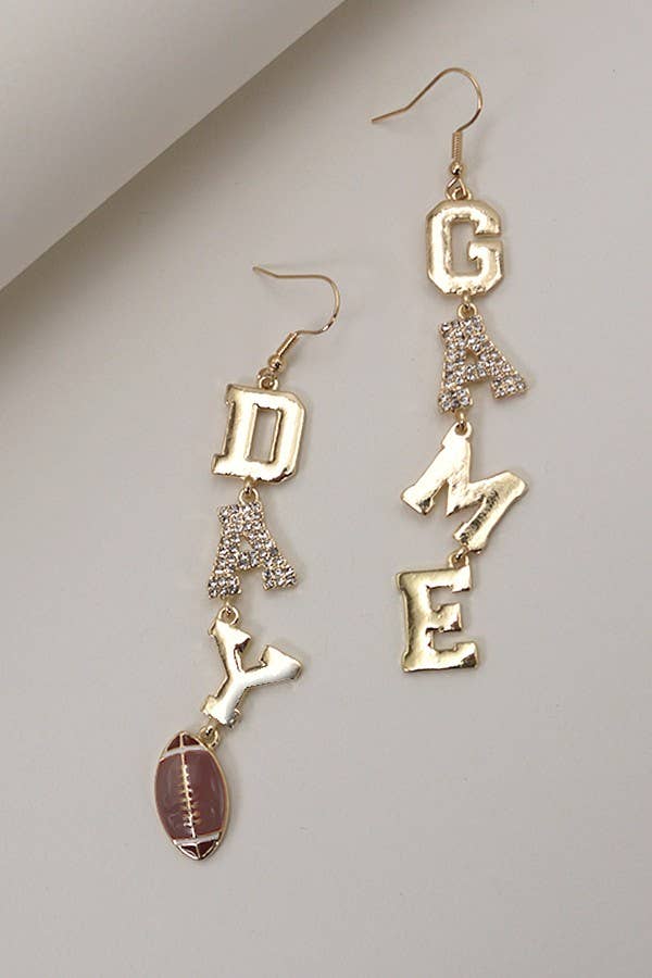 GAMEDAY GOLD DROP EARRINGS