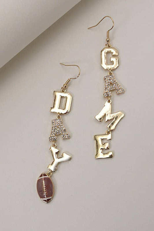 GAMEDAY GOLD DROP EARRINGS