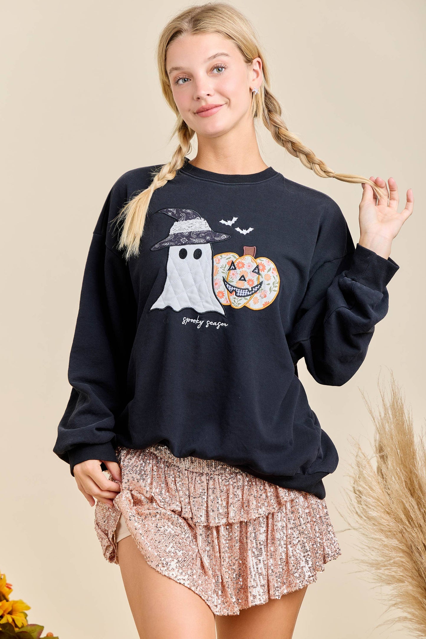 Halloween Patchwork Crewneck
