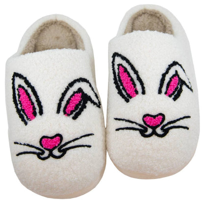 Bunny Face Easter Slippers for Women