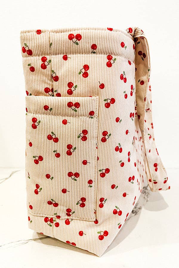 Cherry Print Tote Bag