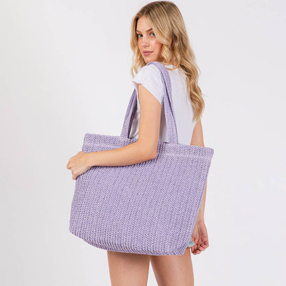 Crochet Straw Beach Bag