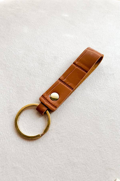 Faux Leather Keychain