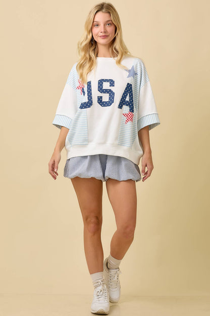 USA Patchwork Top