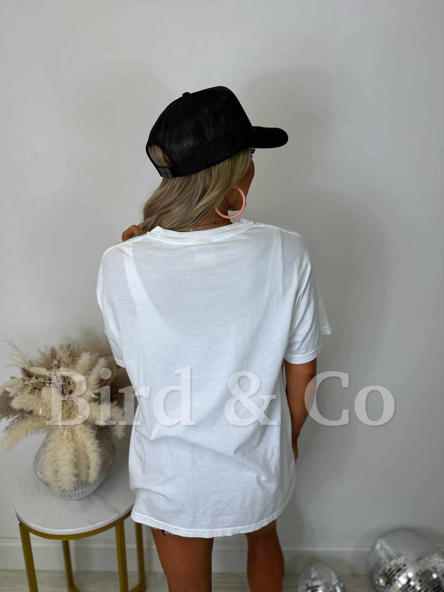 Coquette Football White Graphic Tee