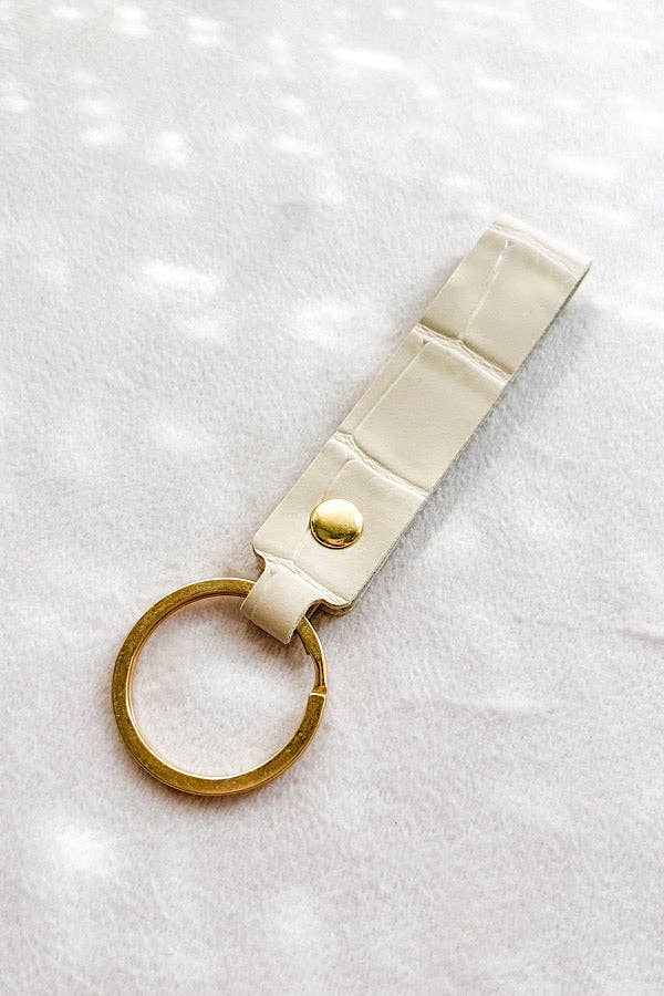 Faux Leather Keychain