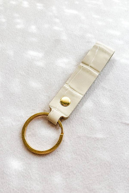 Faux Leather Keychain