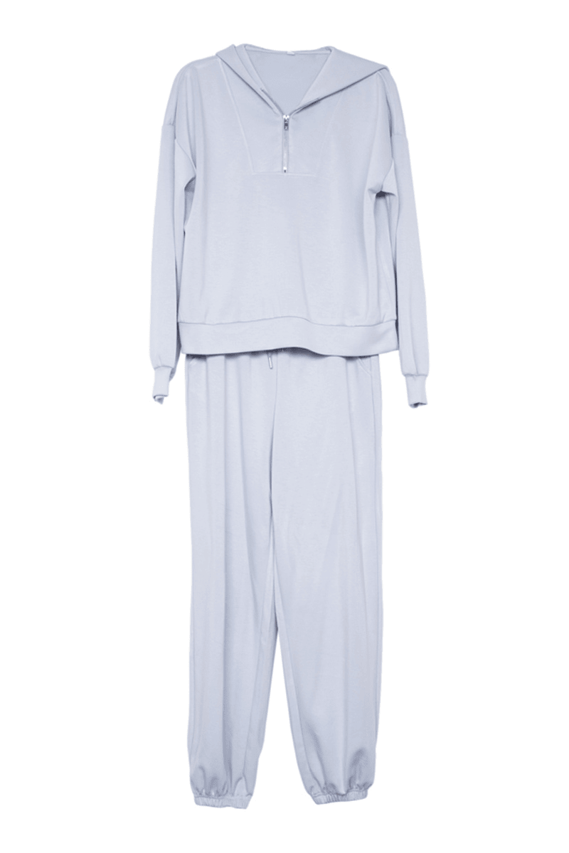 Light Blue Scuba Pants Two Piece Set