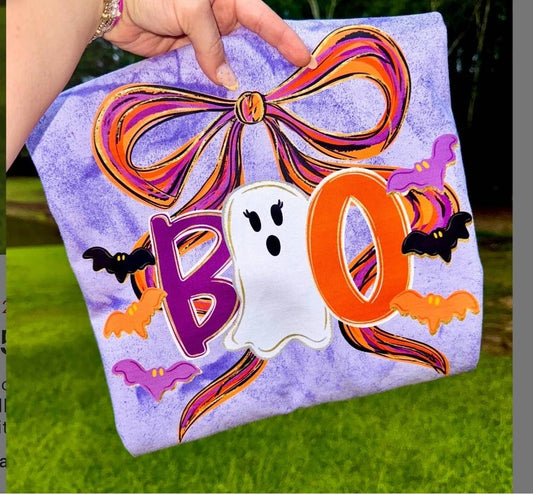 Boo Halloween Tie Die T-Shirt