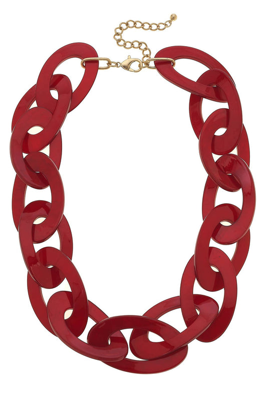 Cheryl Statement Resin Linked Chain Necklace