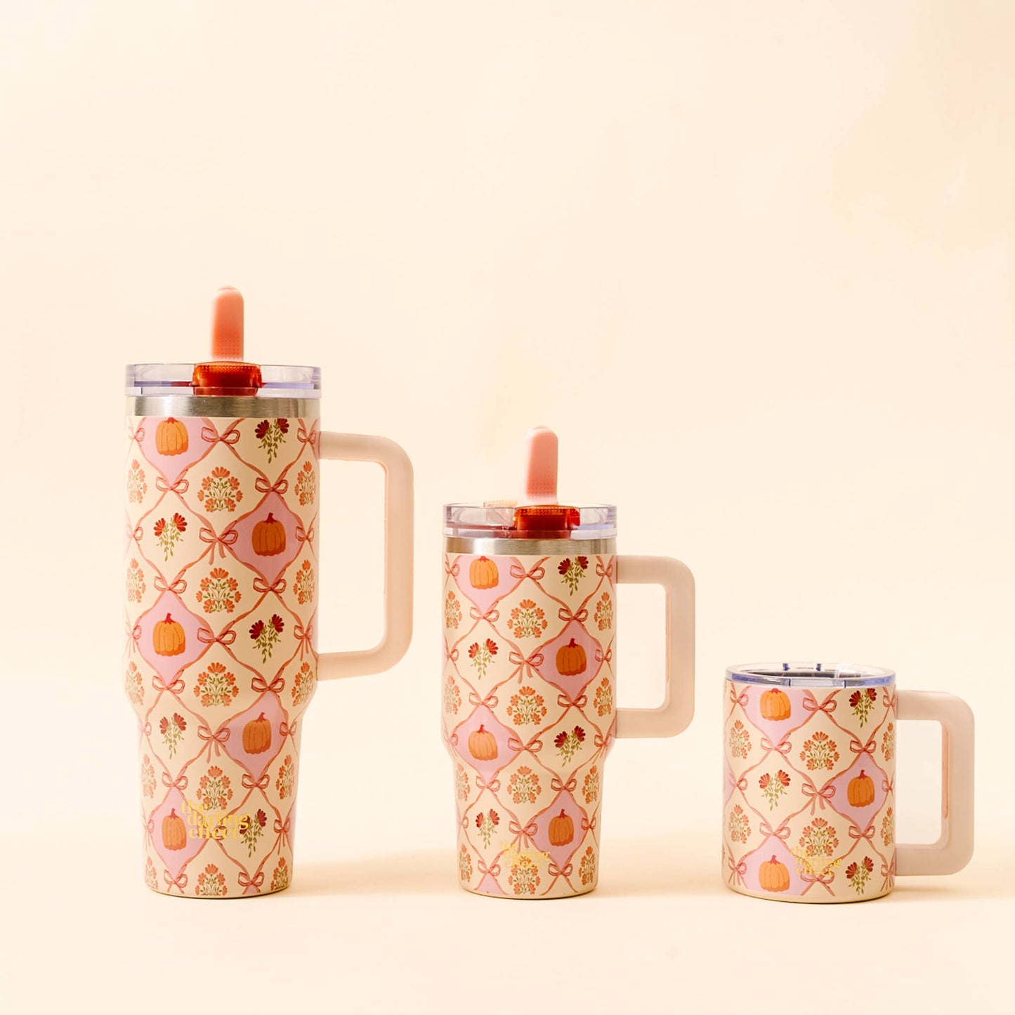 40 oz Lifestyle Flip Straw Tumbler-Patchwork Pumpkins