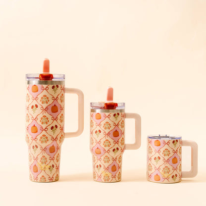 40 oz Lifestyle Flip Straw Tumbler-Patchwork Pumpkins