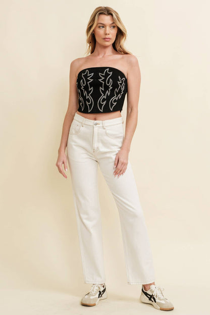 EMBROIDER CROPTOP