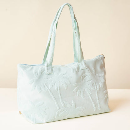 Terry Tote-Aqua Palm