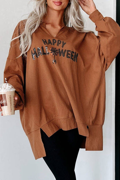 Happy Halloween Sequin Top