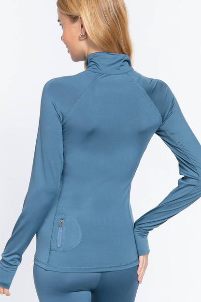 Solid Workout Track Jacket