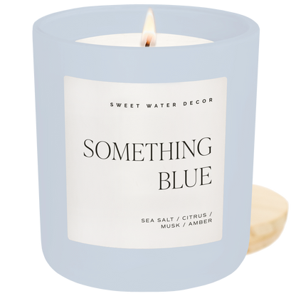 Something Blue 15 oz Soy Candle, Matte Jar -  Wedding