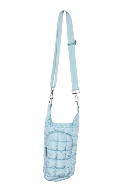 Light Blue Quilted Water Bottle Holder